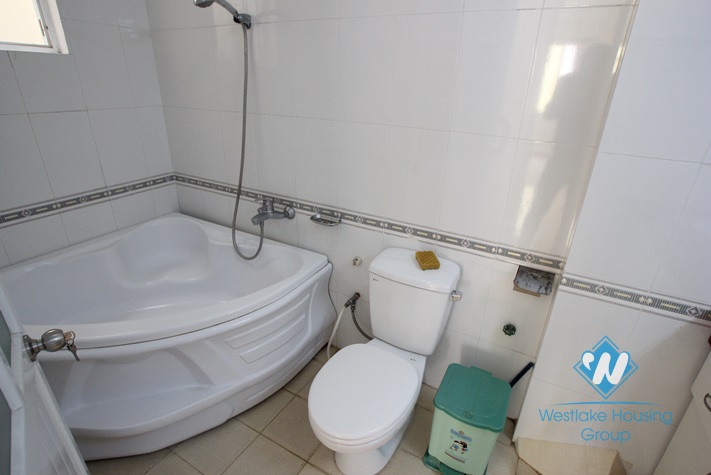 4-floor house with nice yard for rent in Tay Ho district .