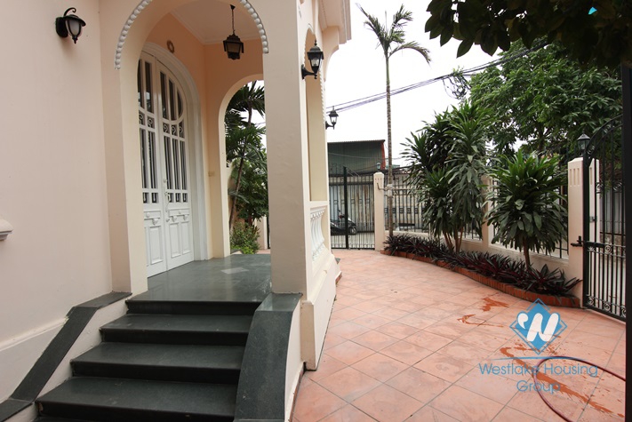 French style house with lake view terrace for rent in Westlake Tay ho, Hanoi, Vietnam