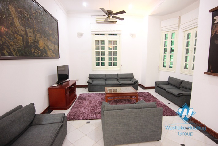 French style house with lake view terrace for rent in Westlake Tay ho, Hanoi, Vietnam