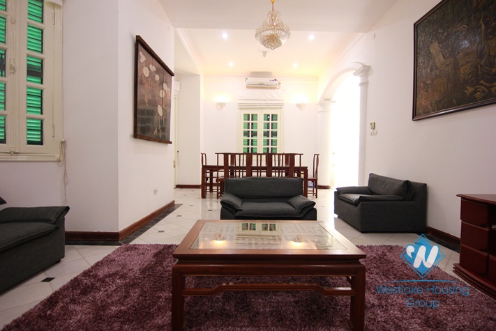 French style house with lake view terrace for rent in Westlake Tay ho, Hanoi, Vietnam