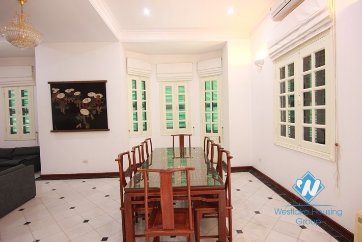 French style house with lake view terrace for rent in Westlake Tay ho, Hanoi, Vietnam