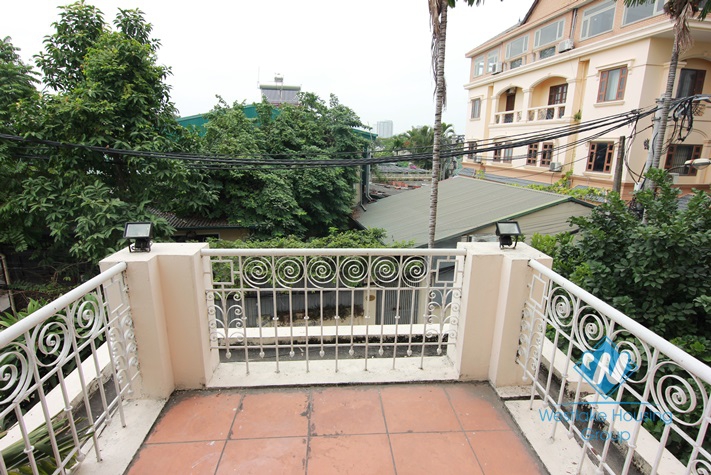 French style house with lake view terrace for rent in Westlake Tay ho, Hanoi, Vietnam