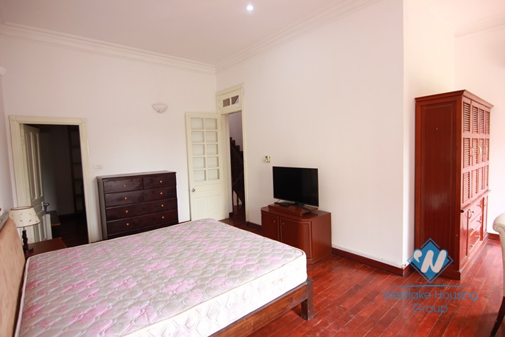 French style house with lake view terrace for rent in Westlake Tay ho, Hanoi, Vietnam