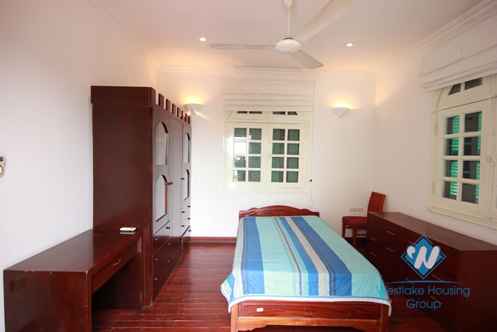 French style house with lake view terrace for rent in Westlake Tay ho, Hanoi, Vietnam