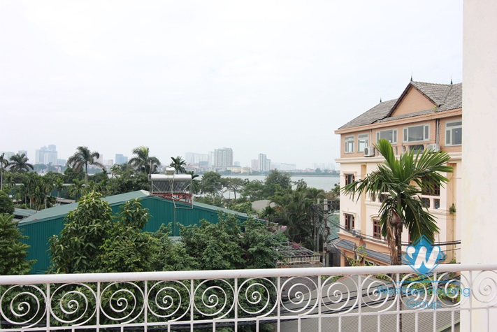 French style house with lake view terrace for rent in Westlake Tay ho, Hanoi, Vietnam