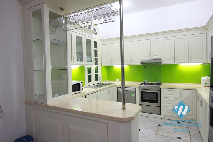 French style house with lake view terrace for rent in Westlake Tay ho, Hanoi, Vietnam