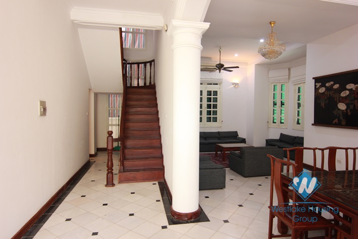 French style house with lake view terrace for rent in Westlake Tay ho, Hanoi, Vietnam