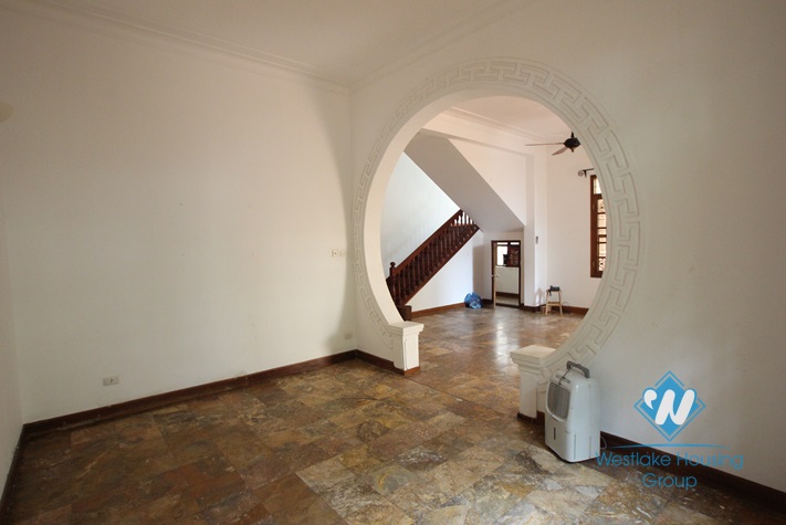 Beautiful house with big yard for rent in Tay Ho, Ha Noi.