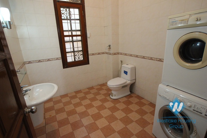 Beautiful house with big yard for rent in Tay Ho, Ha Noi.