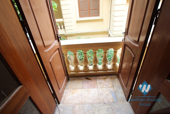 Beautiful house with big yard for rent in Tay Ho, Ha Noi.