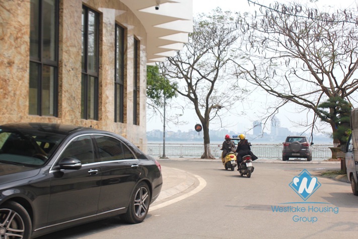 Balcony with lakeview 02 bedrooms apartment for rent in Dang Thai Mai street, Tay Ho area.