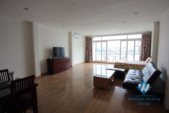 Lake view one bedroom apartment for rent in Tay Ho area.