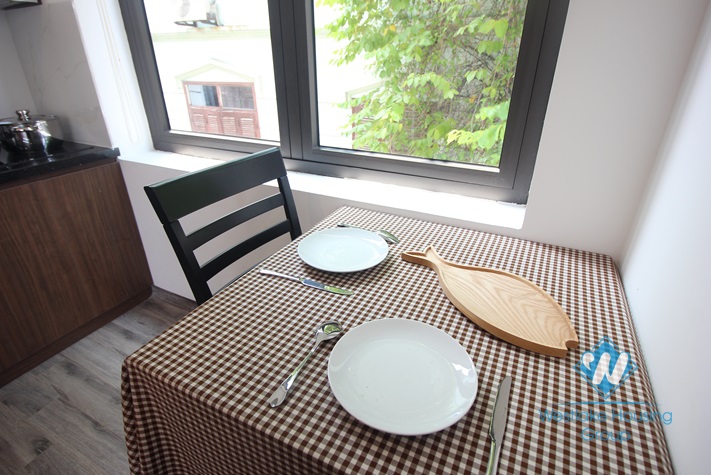 Brandnew one bedroom apartment for rent in Tran Quoc Hoan st, Cau Giay district.