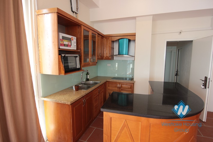 Lake view one bedroom apartment for rent in Tay Ho area.
