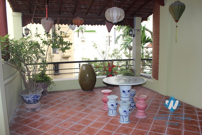 Nice house for rent in Au Co street, Tay Ho, Hanoi