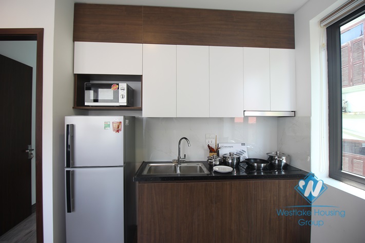 Brandnew one bedroom apartment for rent in Tran Quoc Hoan st, Cau Giay district.
