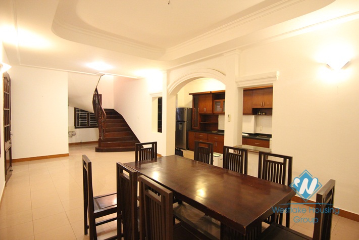 Semi furnished house for rent in Dang Thai Mai, Tay Ho, Hanoi