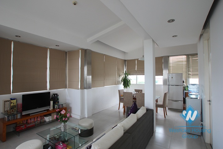 Duplex apartment with nice design for lease in Ba Dinh District.