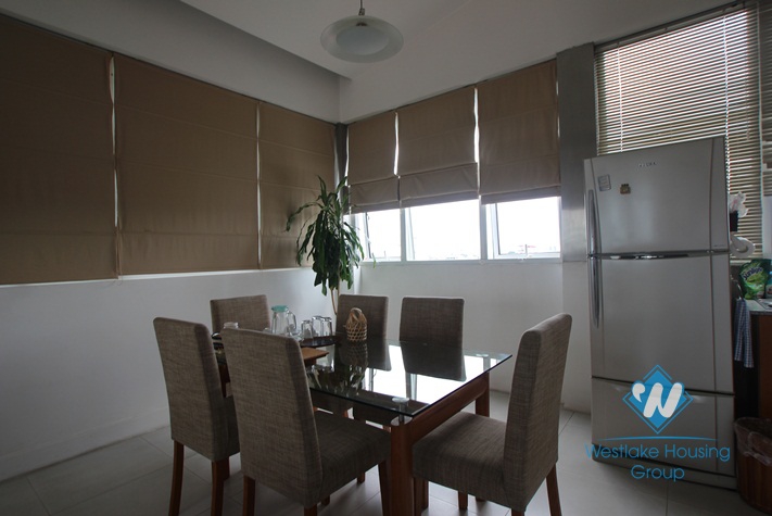 Duplex apartment with nice design for lease in Ba Dinh District.