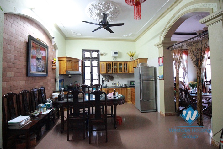 Spacious house for rent in Lac Long Quan Street, Tay Ho District, Hanoi