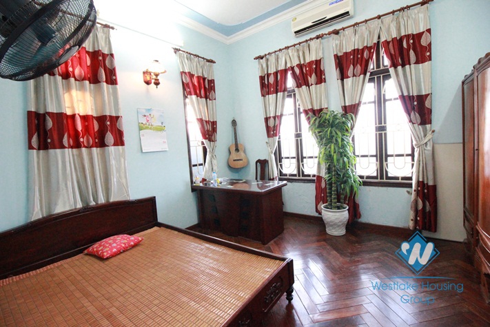 Spacious house for rent in Lac Long Quan Street, Tay Ho District, Hanoi