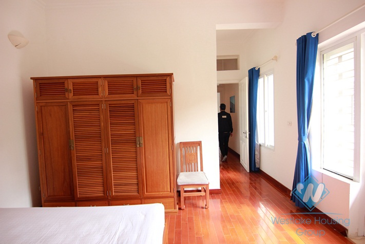 House with small garden and yard for lease in Nghi Tam Village, Tay Ho, Ha  Noi