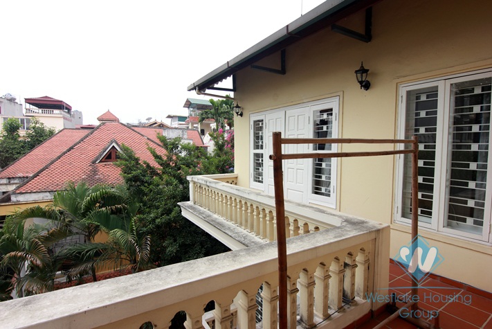 House with small garden and yard for lease in Nghi Tam Village, Tay Ho, Ha  Noi
