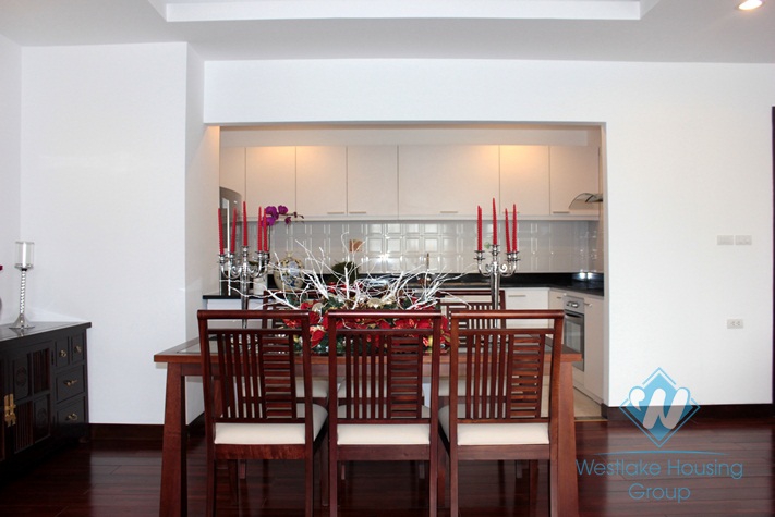 Three bedroom luxury apartment for lease in Elegant Suites, Dang Thai Mai, Tay Ho, Hanoi