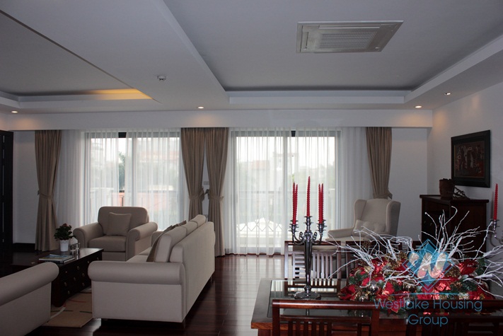 Three bedroom luxury apartment for lease in Elegant Suites, Dang Thai Mai, Tay Ho, Hanoi