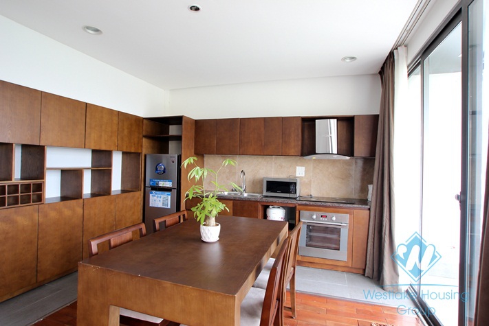 Lake view, large balcony 2 bedroom for lease on Dang Thai Mai, Tay Ho, Hanoi