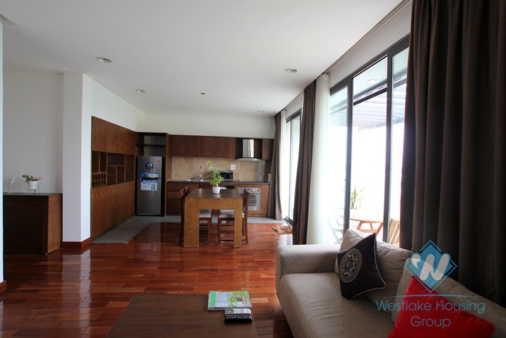 Lake view, large balcony 2 bedroom for lease on Dang Thai Mai, Tay Ho, Hanoi