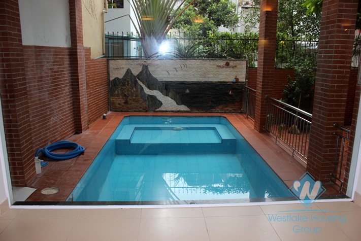 Nice house with swimming pool for rent in Tay ho District.