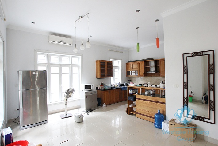Spacious house with large courtyard for rent in Ciputra Compound, Tay Ho District, Ha Noi.