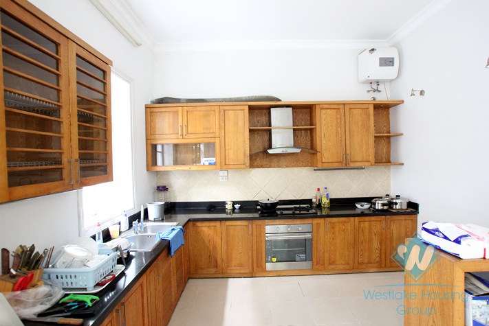 Spacious house with large courtyard for rent in Ciputra Compound, Tay Ho District, Ha Noi.