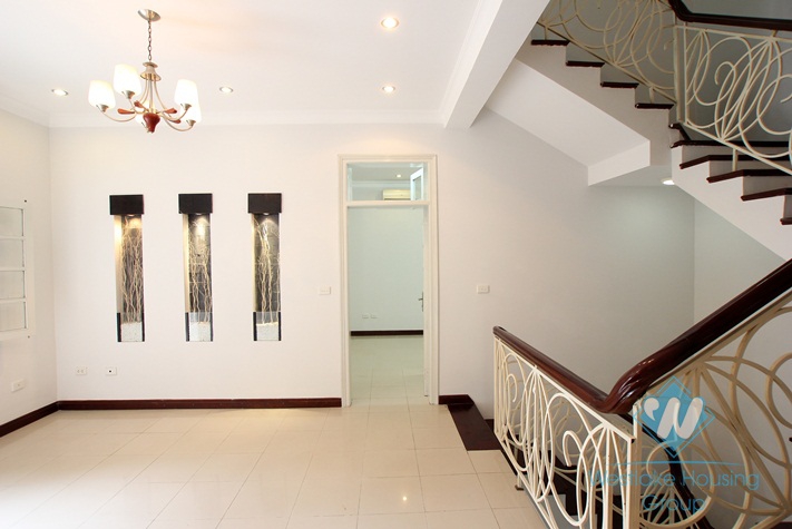Spacious house with large courtyard for rent in Ciputra Compound, Tay Ho District, Ha Noi.