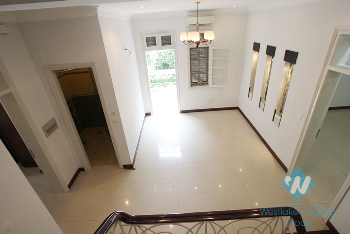 Spacious house with large courtyard for rent in Ciputra Compound, Tay Ho District, Ha Noi.