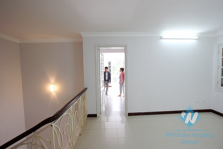 Spacious house with large courtyard for rent in Ciputra Compound, Tay Ho District, Ha Noi.