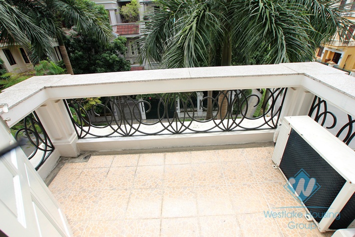 Spacious house with large courtyard for rent in Ciputra Compound, Tay Ho District, Ha Noi.