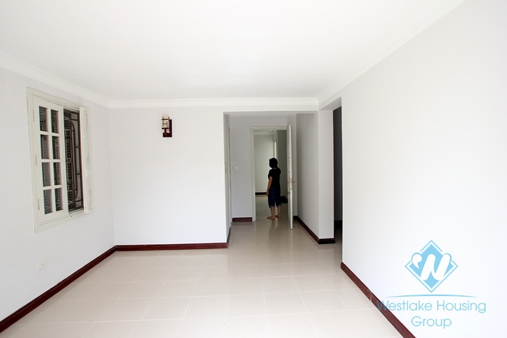 Spacious house with large courtyard for rent in Ciputra Compound, Tay Ho District, Ha Noi.