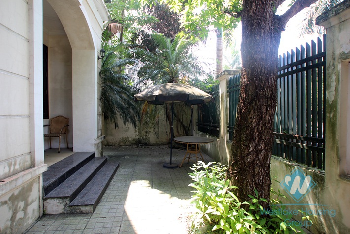 Bright house with yard available for rent in Ciputra, Tay Ho district, Hanoi- fully furnished