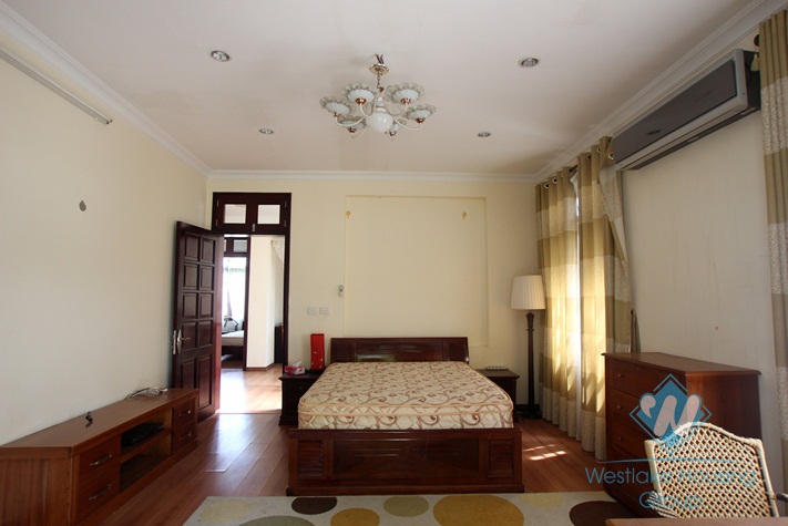 Bright house with yard available for rent in Ciputra, Tay Ho district, Hanoi- fully furnished