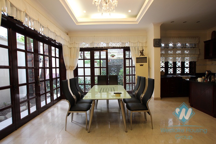 House with nice design for rent in Ciputra, Tay Ho, Hanoi- fully furnished