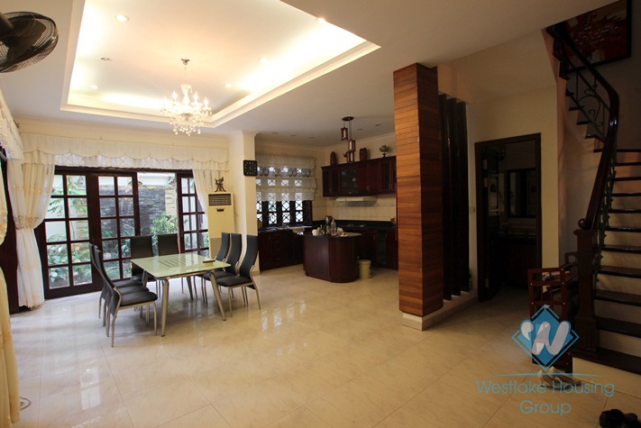 House with nice design for rent in Ciputra, Tay Ho, Hanoi- fully furnished