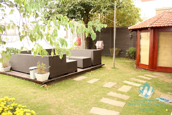 High quality house with modern furniture for lease in Ciputra, Tay Ho, Hanoi