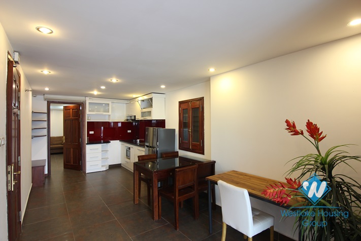 Lake view one bedroom apartment for rent in Tay Ho district 
