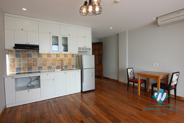 Lake view studio apartment for rent in Tay Ho area, Hanoi. 