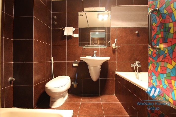 Lake view one bedroom apartment for rent in Tay Ho district 