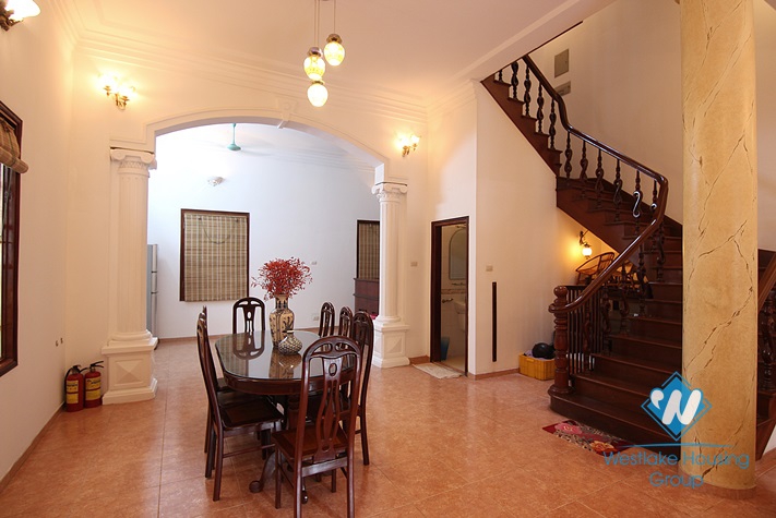 Nice house with small yard for rent in To Ngoc Van st, Tay Ho, Ha Noi