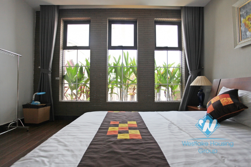 Terrace garden 1 bedroom apartment for rent in Ba Dinh, Hanoi