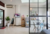 Studio with big balcony and very bright for rent in Ba Dinh district, Hanoi.